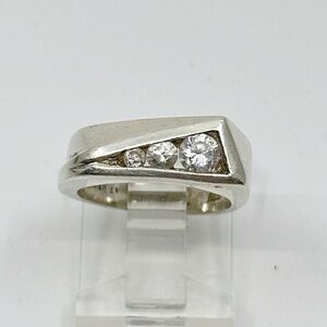 Sterling silver cubic zirconia ring - GM755